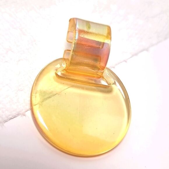 New FREE PEOPLE irradescent circle fun cute earrings - Picture 3 of 8